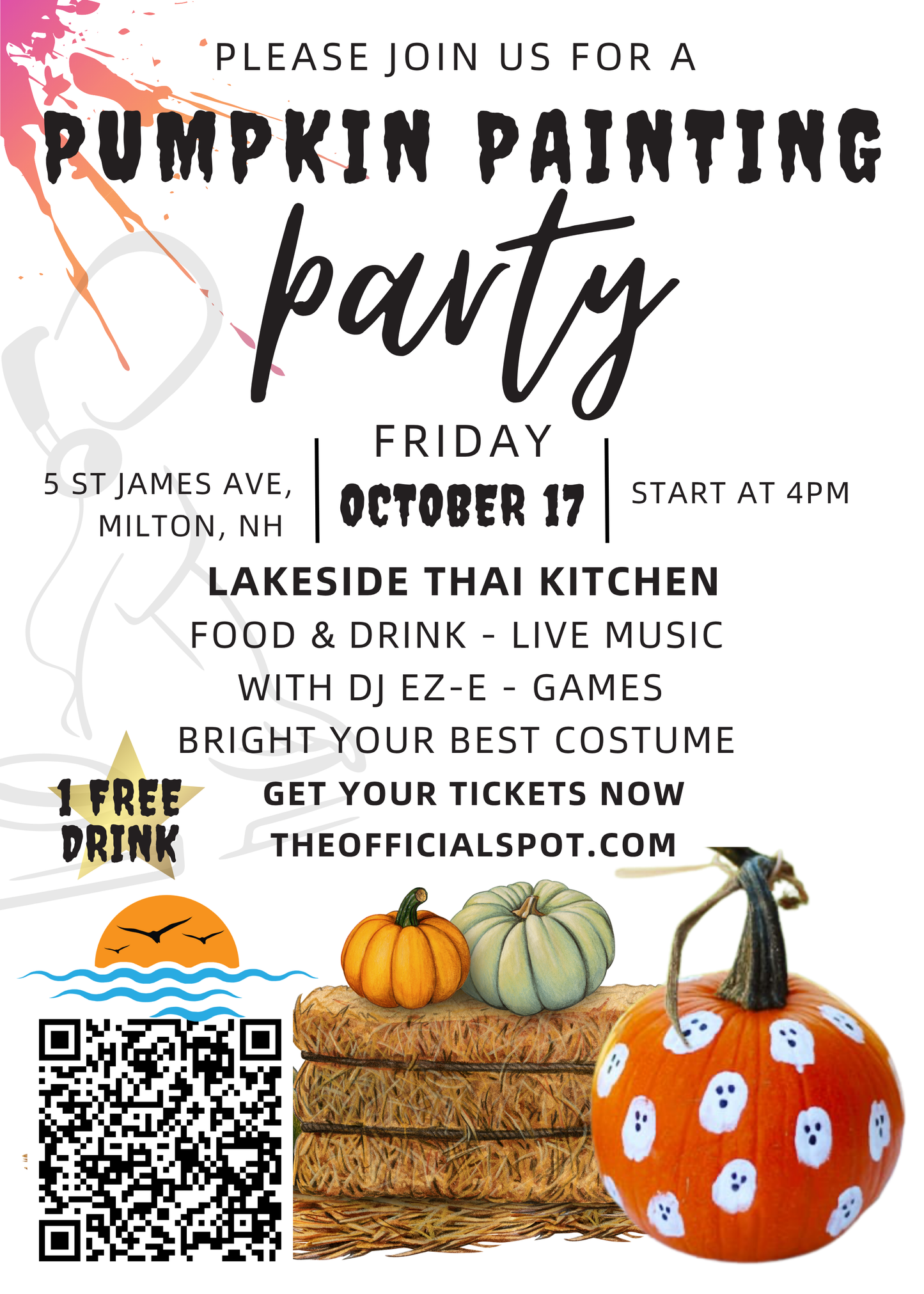 Pumpkin Painting Party, at Lakeside Thai Kitchen